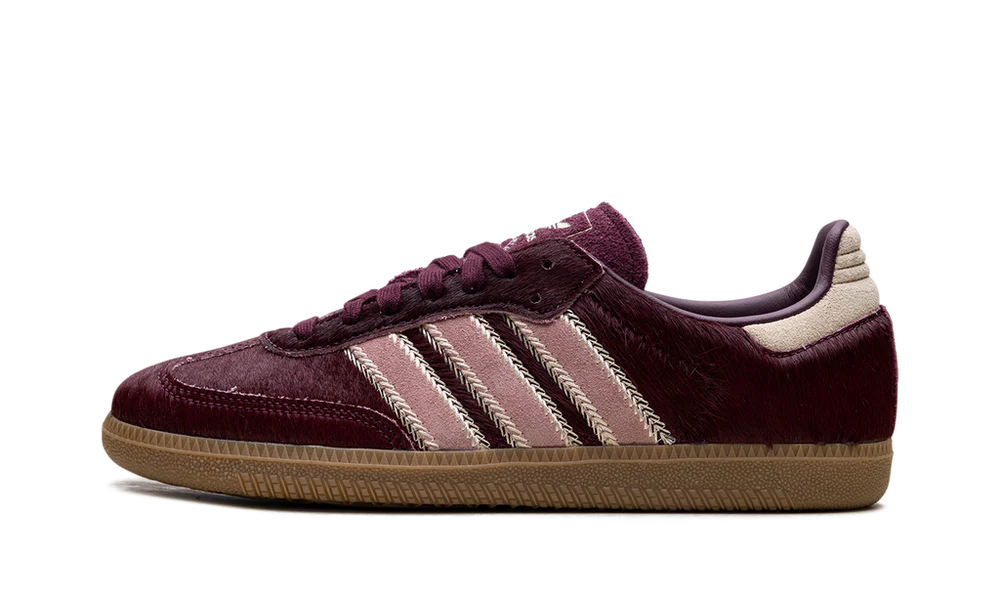 Sneakers Adidas Samba OG Maroon Sand Strata Pony Hair
