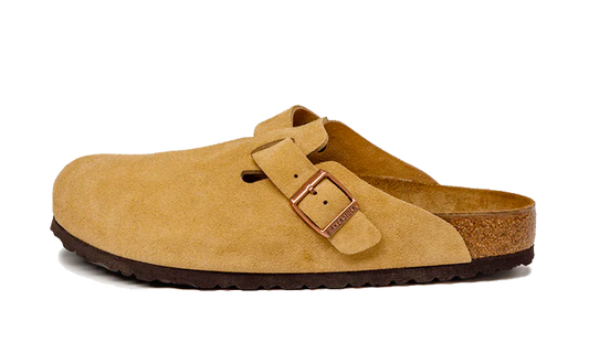 Basket sandales latte creme marron suede daim mule birkenstock boston