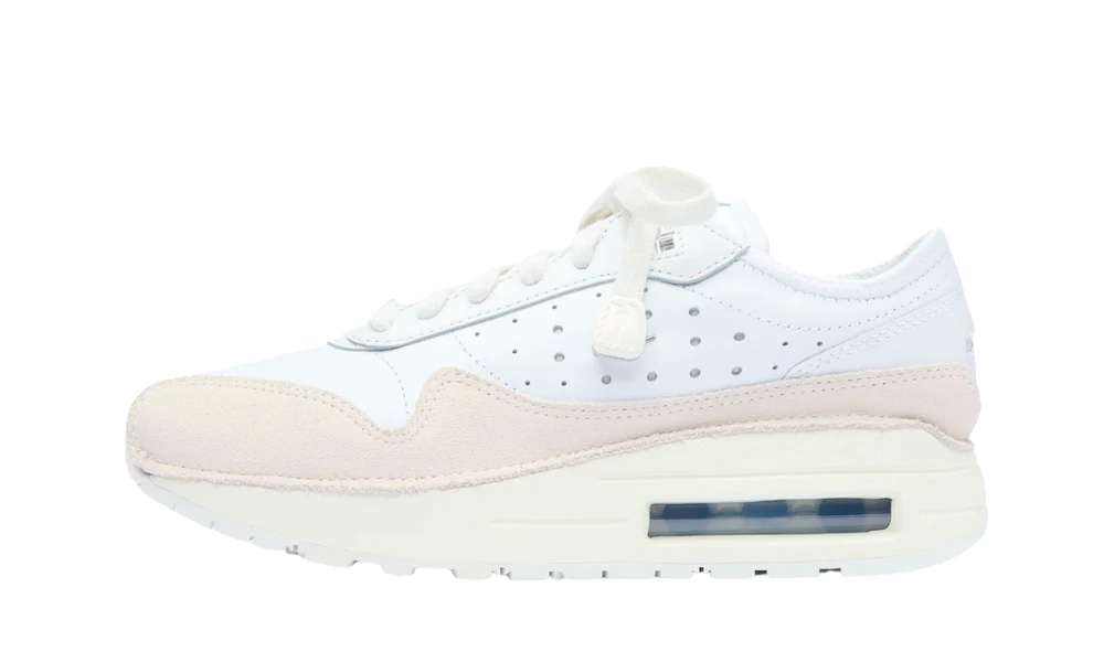 Basket blanc creme suede daim cuir air max 1 nike jacquemus