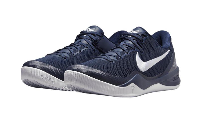 Paire de Basket, Sneakers Kobe 8 Protro Navy Blue College Marine Blanc 