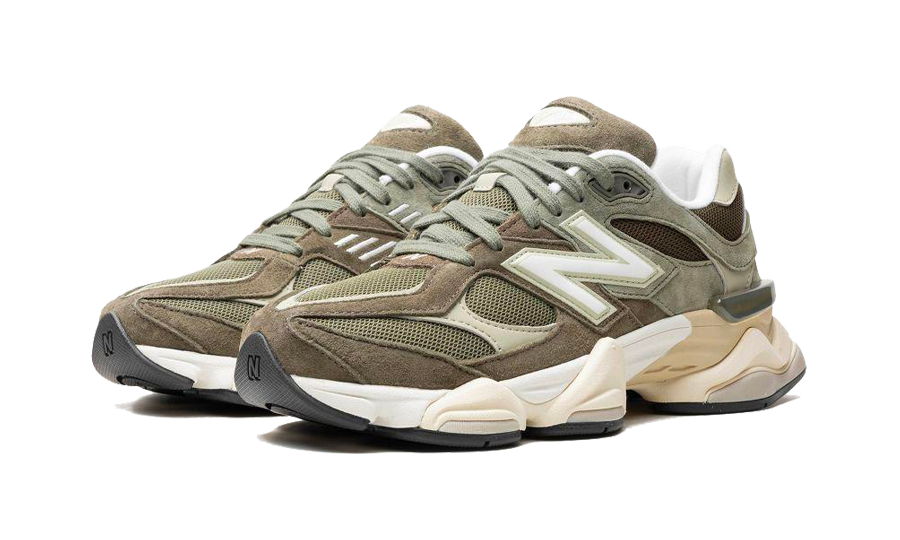 sneakers New Balance 9060 coloris dark camo sandstone exclusivité JD Sport vert camouflage sneakers authentique