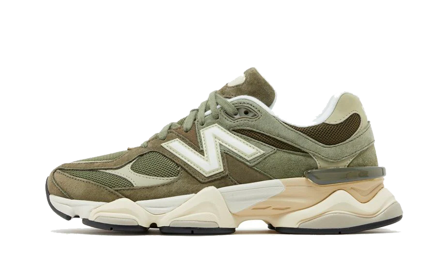 sneakers New Balance 9060 coloris dark camo sandstone exclusivité JD Sport vert camouflage sneakers authentique