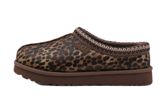 Sneakers Authentique Fourrure UGG Tasman slipper Caspian Burnt Cedar leopard marron peau de vache