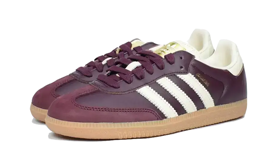 adidas Samba OG Maroon Gold Metallic (Women's) - Got U Sneakers