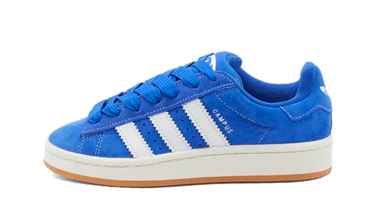 Basket bleu blanc suede daim cuir campus 00s adidas