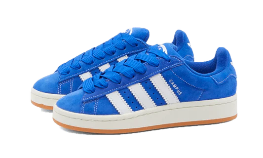 Basket bleu blanc suede daim cuir campus 00s adidas