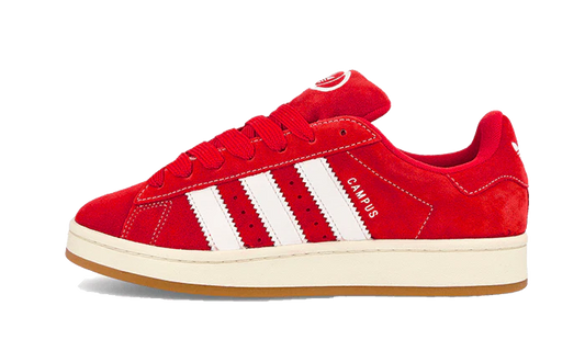 Basket rouge blanche suede daim campus 00s adidas