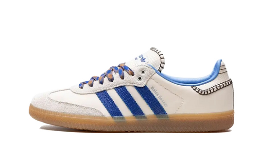 Sneakers Authentique Collaboration Adidas Samba x Wales Bonner Clay Royal bleu et crème