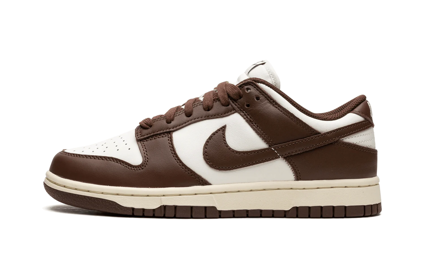 Basket marron cacao blanc cuir dunk low nike